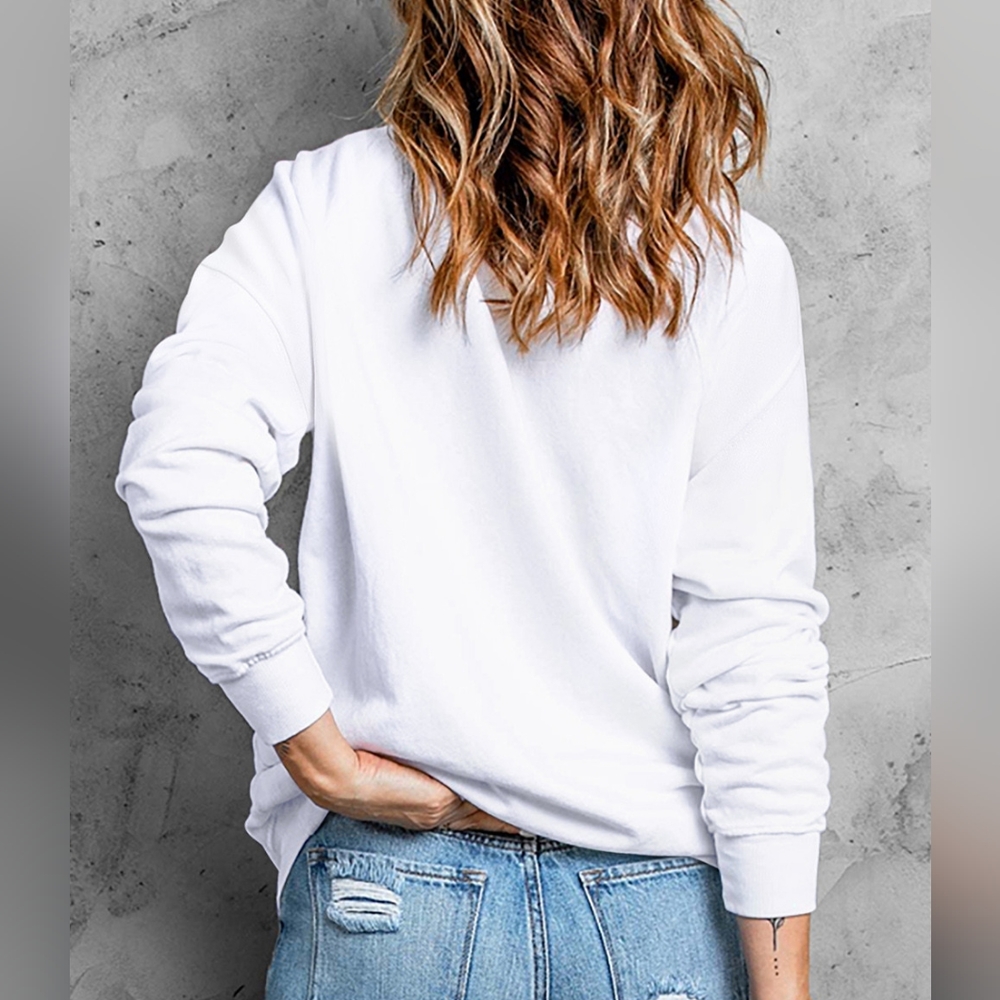 Leopard COOL MOM Heart Graphic Top Long-sleeve Pullover Casual Sweatshirt - Picture 3 of 5